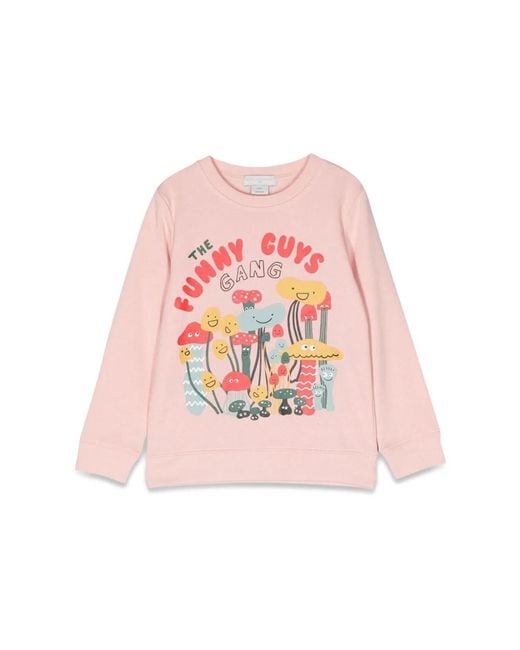 Stella McCartney Pink Funny Guys Crewneck Sweatshirt