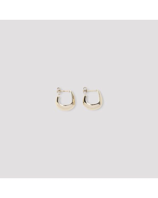 Lemaire Metallic Light Curved Mini Drop Earrings