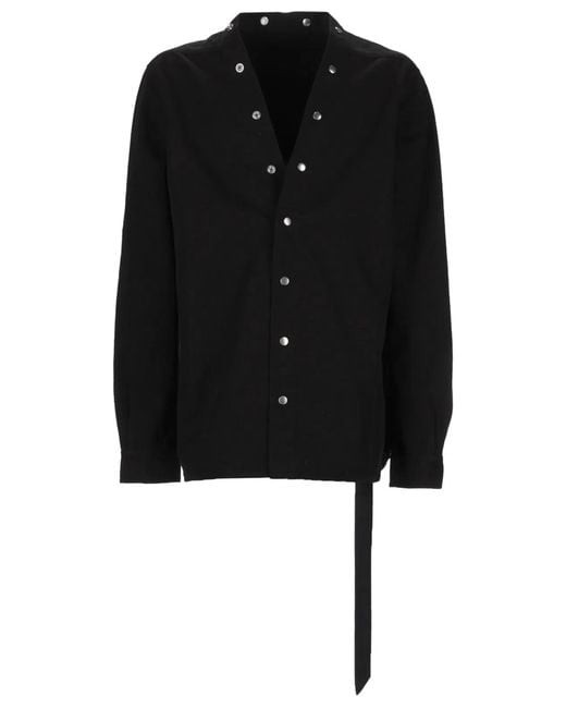 Rick Owens Black Cotton Shirt for men