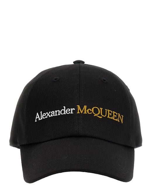 McQueen Black Logo Cap for men