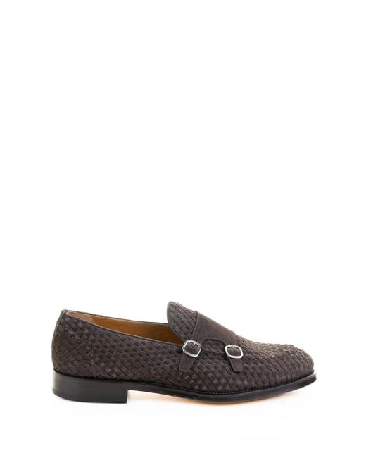 Doucal's Gray Double Buckle Moccasin for men