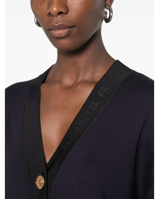 Elisabetta Franchi Blue Viscose Polyamide Sweater