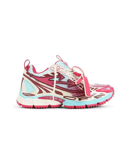 Off-White c/o Virgil Abloh Red Rose Celeste Be Right Back Net Sneakers