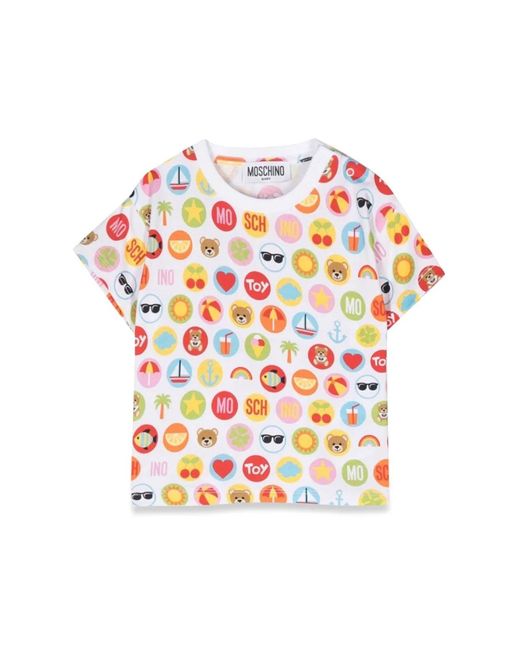 Moschino White T-Shirt Prints Circles