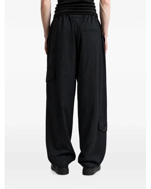 Y-3 Gray Wide-Legged Trousers With A Belt for men