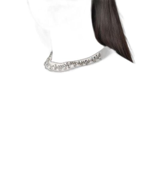 Golden Goose Deluxe Brand White Crystal-Detail T-Shirt
