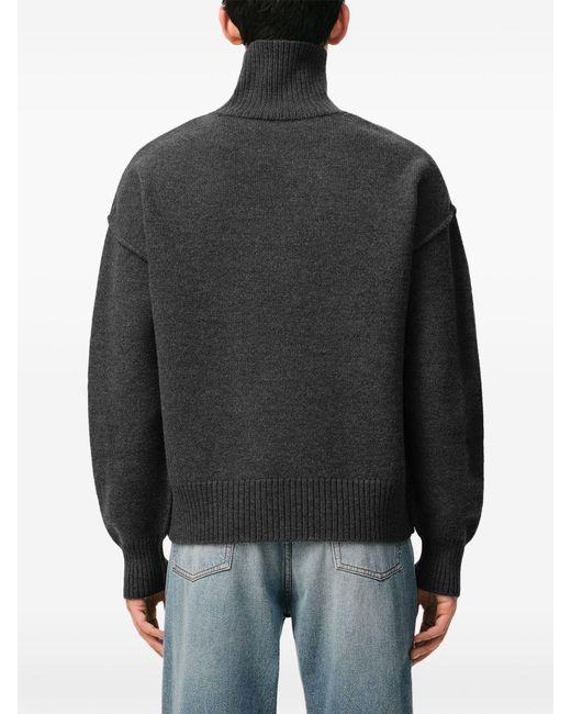 AMI Blue Wool Sweater