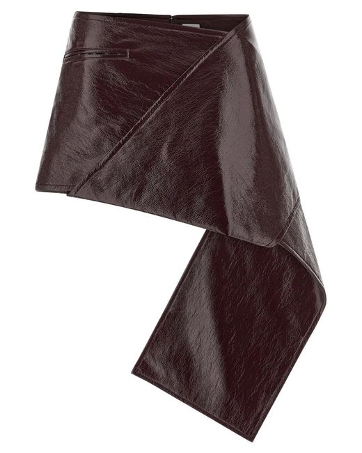 Courreges Purple 'Fold Vinyl Mini' Skirt