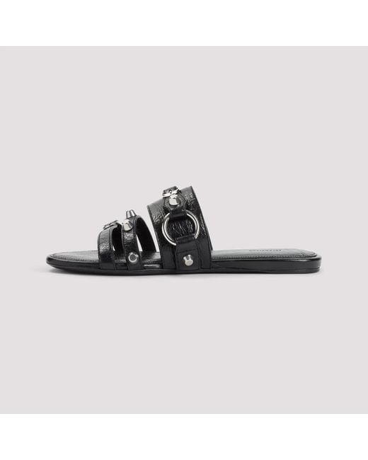 Balenciaga Black City Leather Mules