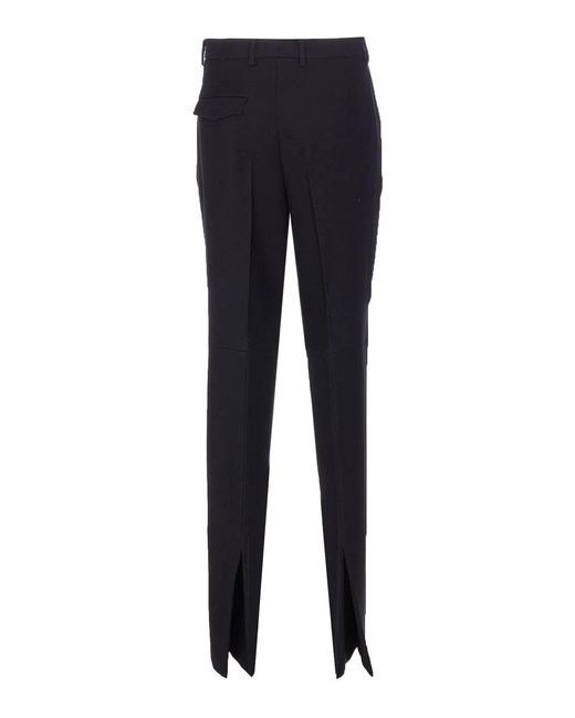 Gucci Blue Wool Cotton Acetate Silk Pants