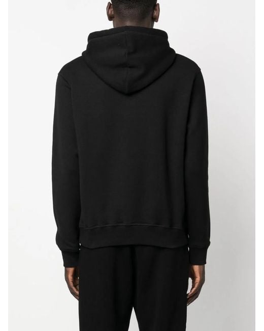 DSquared² Black Drawstring Cotton Hoodie for men