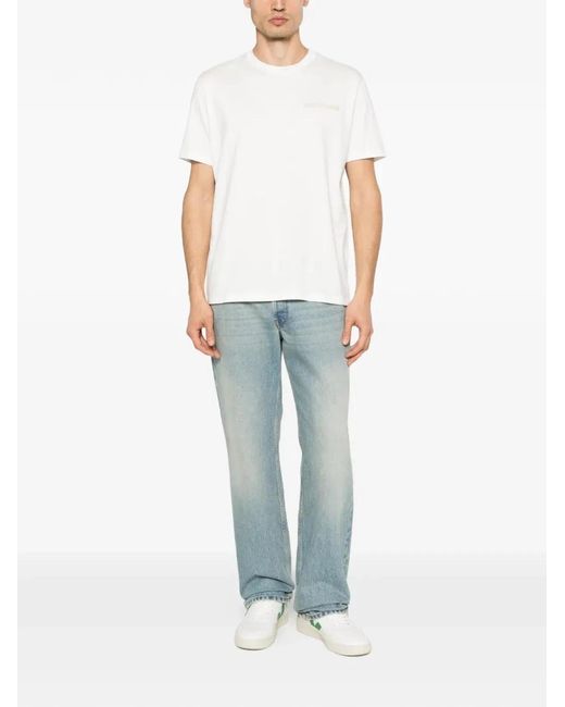 Paul & Shark White Paul & Shark Logo T-Shirt for men