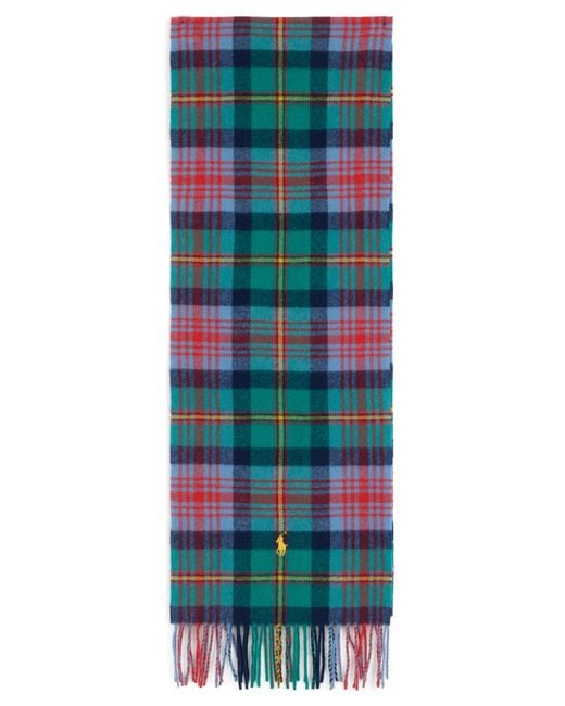 Polo Ralph Lauren Multicolor Tartan Scarf With Fringes for men
