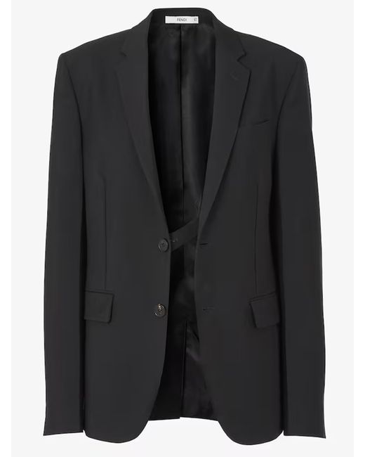 Fendi Black Single-Breasted Blazer
