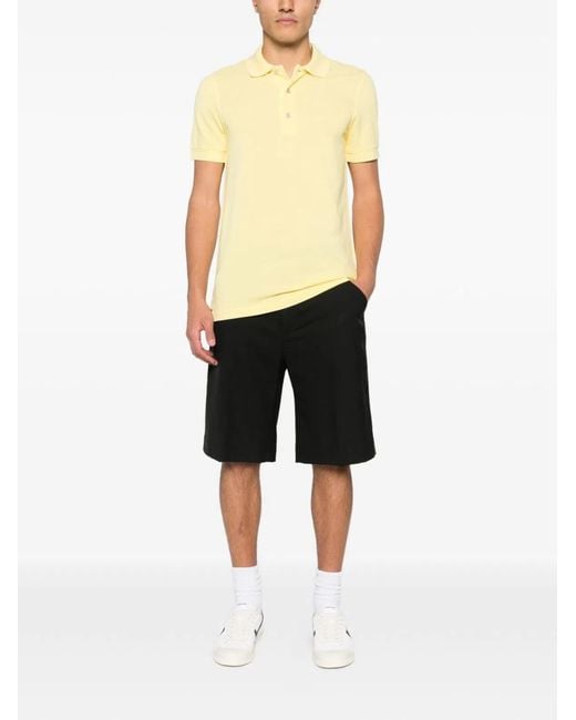 Tom Ford Yellow Cotton Blend Polo Shirt for men