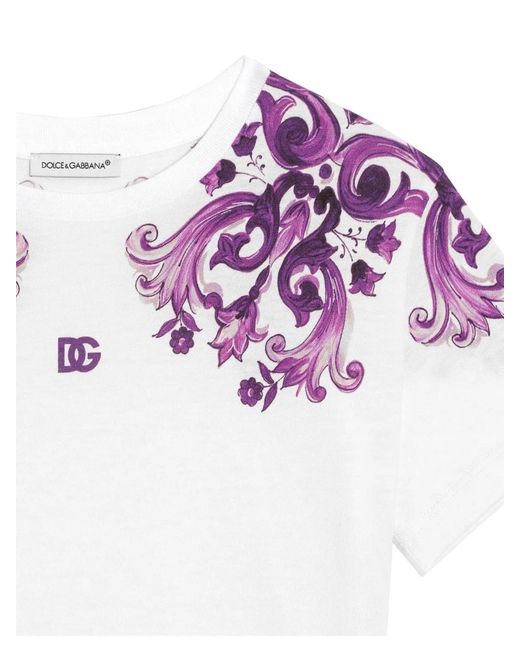 Dolce & Gabbana Pink Dolce & Gabbana "Baroque" T-Shirt