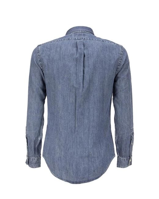 Polo Ralph Lauren Blue Camicia Sport for men