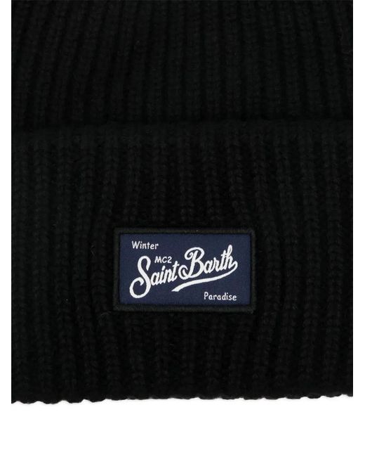 Mc2 Saint Barth Black "Berry" Knitted Hat for men