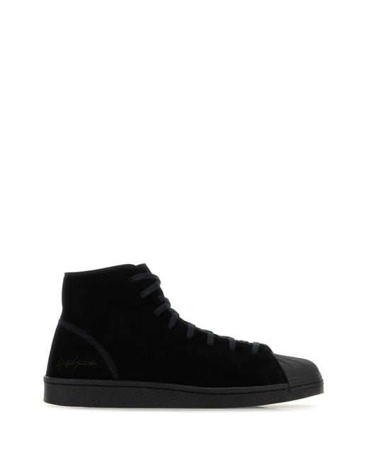 Y-3 Black Suede Kuro Pro Model Sneakers for men