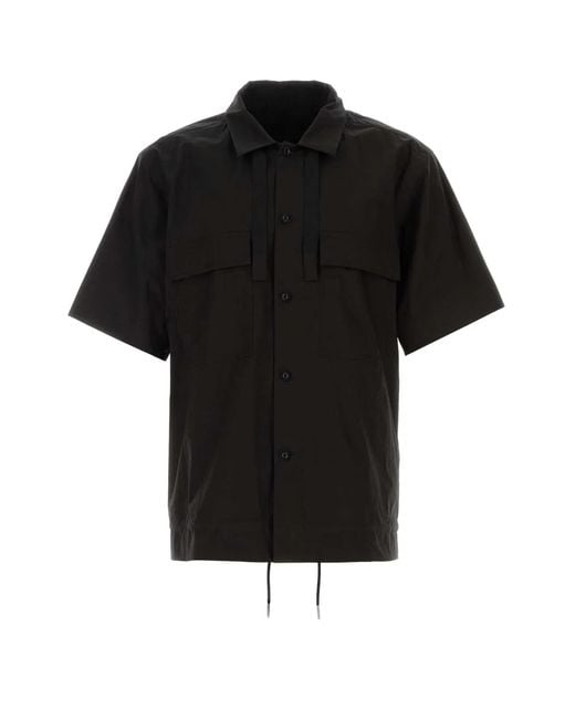 Sacai Black Cotton Typewriter Shirt for men