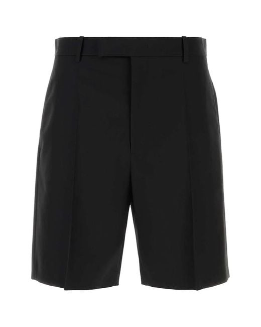 Jil Sander Black Trouser 225 Shorts for men