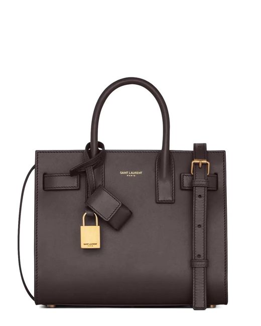 Saint Laurent Brown Calf Skin Handbag