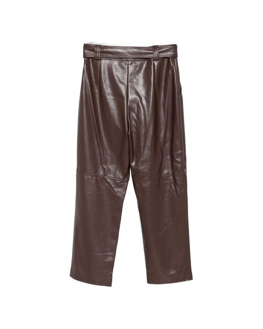 Twinset Brown Darkness Polyester Trousers
