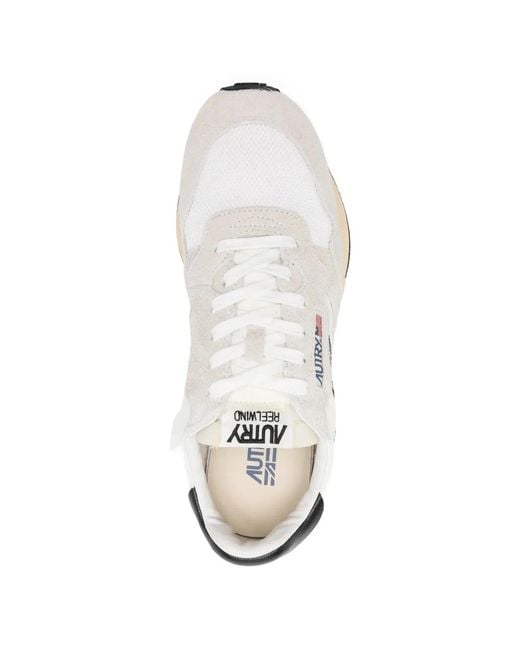 Autry White Nude Neutrals Suede Reelwind Low for men