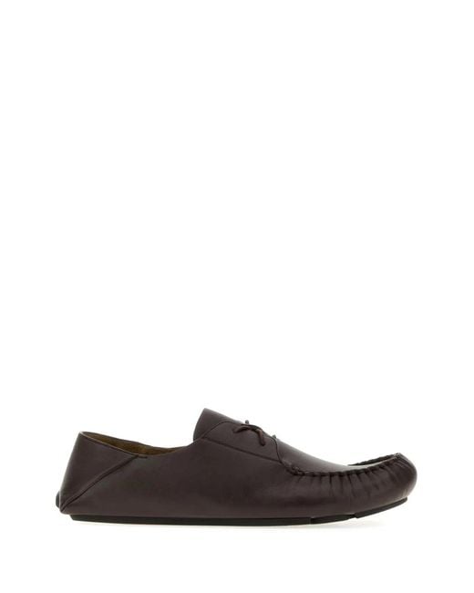 Loewe Brown Dark Leather Rambla Loafers for men
