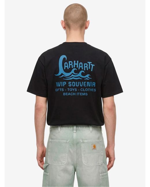 Carhartt Black Logo-Print Cotton T-Shirt for men