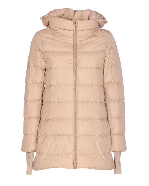 Herno Natural A-Shape Midi Down Jacket