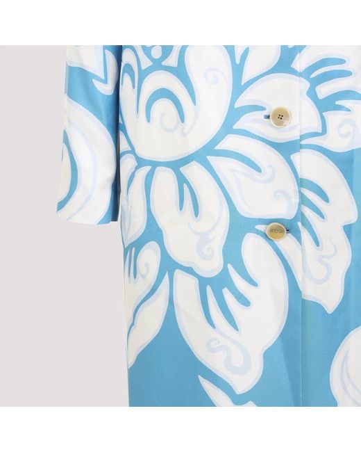 Etro Blue Printed Caban