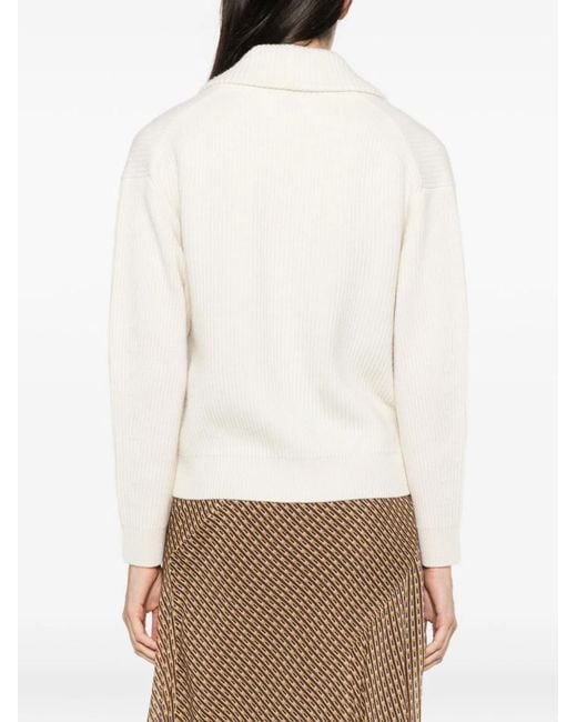 Forte_forte White Cashmere Blend Cardigan