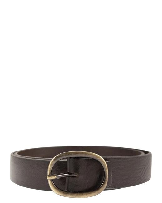 Alberto Luti Brown Classic Full Grain Leather Belt for men