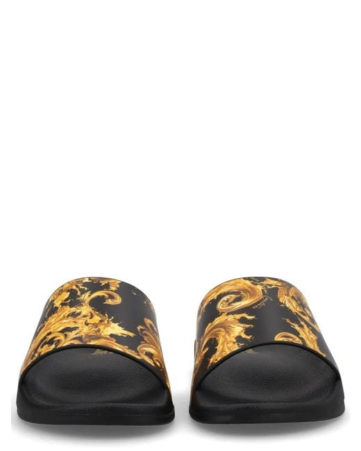 Versace Jeans Couture Black Polyurethane Flats for men