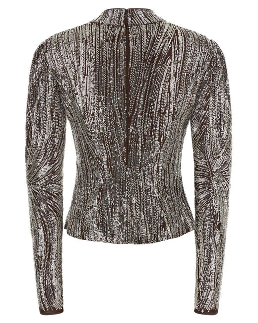 Rabanne Gray Sequin Top