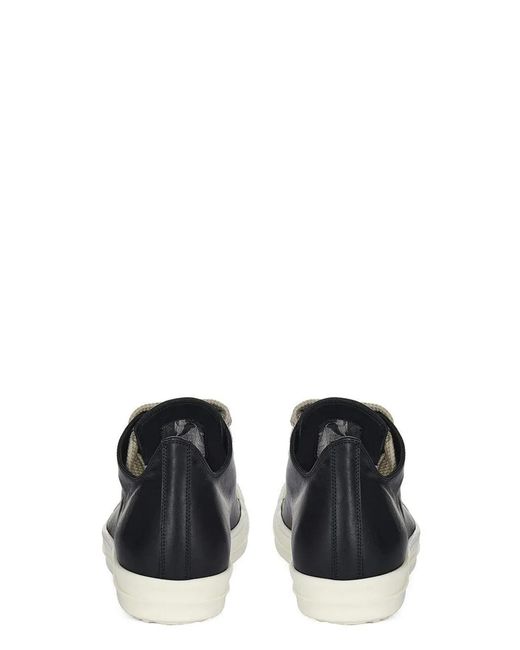 Rick Owens Black Jumbolace Low Sneakers for men