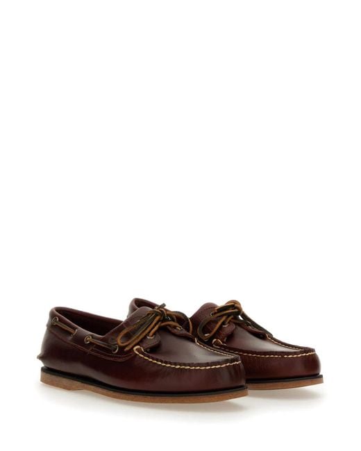 Timberland Brown Leather Boat Shoe for men