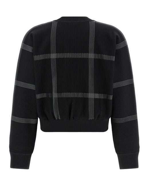 Pleats Please Issey Miyake Black 'Crossing Knit' Sweater
