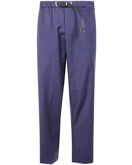 White Sand Blue Long Classic Trousers for men