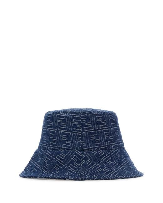 Fendi Blue Bucket Denim Ff for men