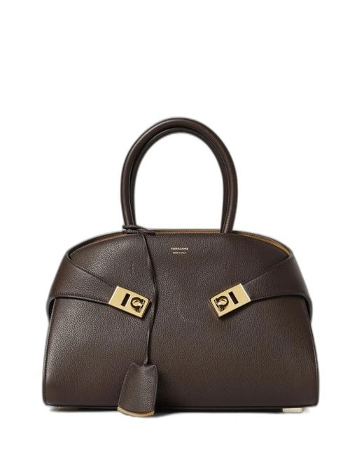 Ferragamo Black Hug Small Leather Handbag