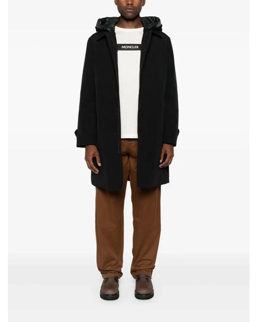 Moncler Brown Cotton Gabardine Trousers for men
