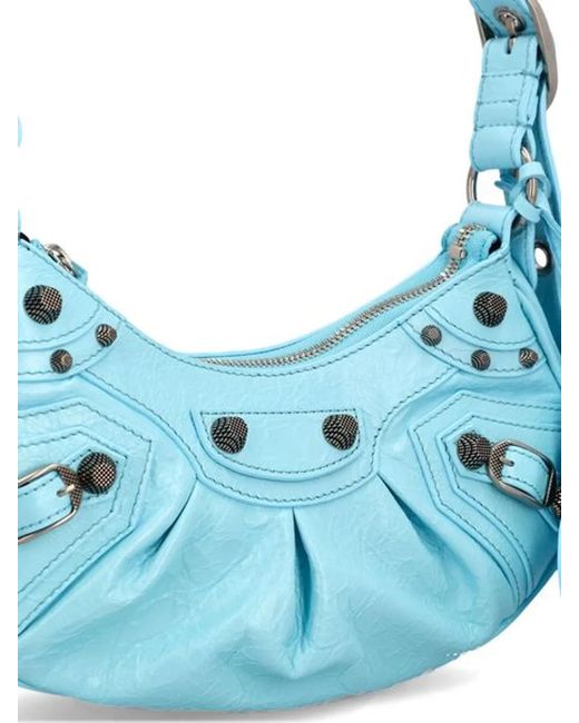 Balenciaga Blue Nappa Leather Le Cagole Xs Shoulder Bag