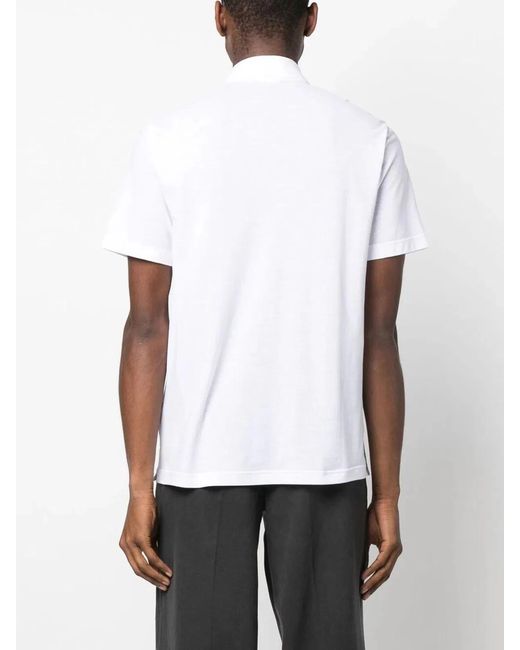 Herno White Crepe Polo for men