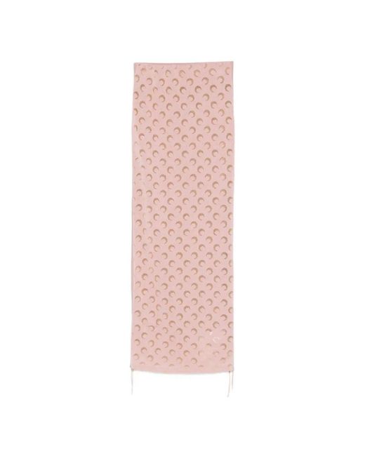 MARINE SERRE Pink Moon-Print Skirt