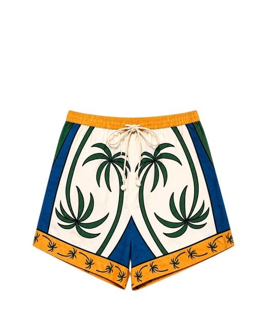 Farm Rio White Tropical Print Shorts
