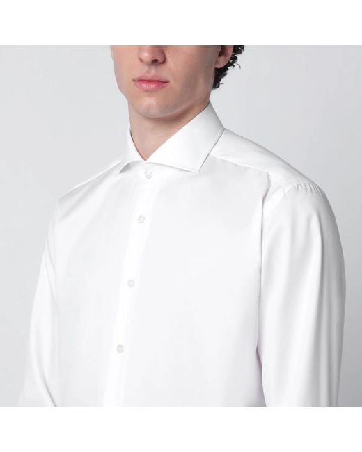 Xacus White Travel Cotton Shirt for men