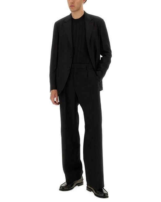 Balmain Black Silk And Cotton Knit for men