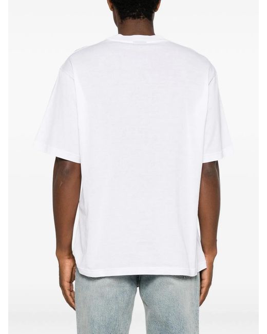 Gucci White Printed Cotton T-Shirt for men